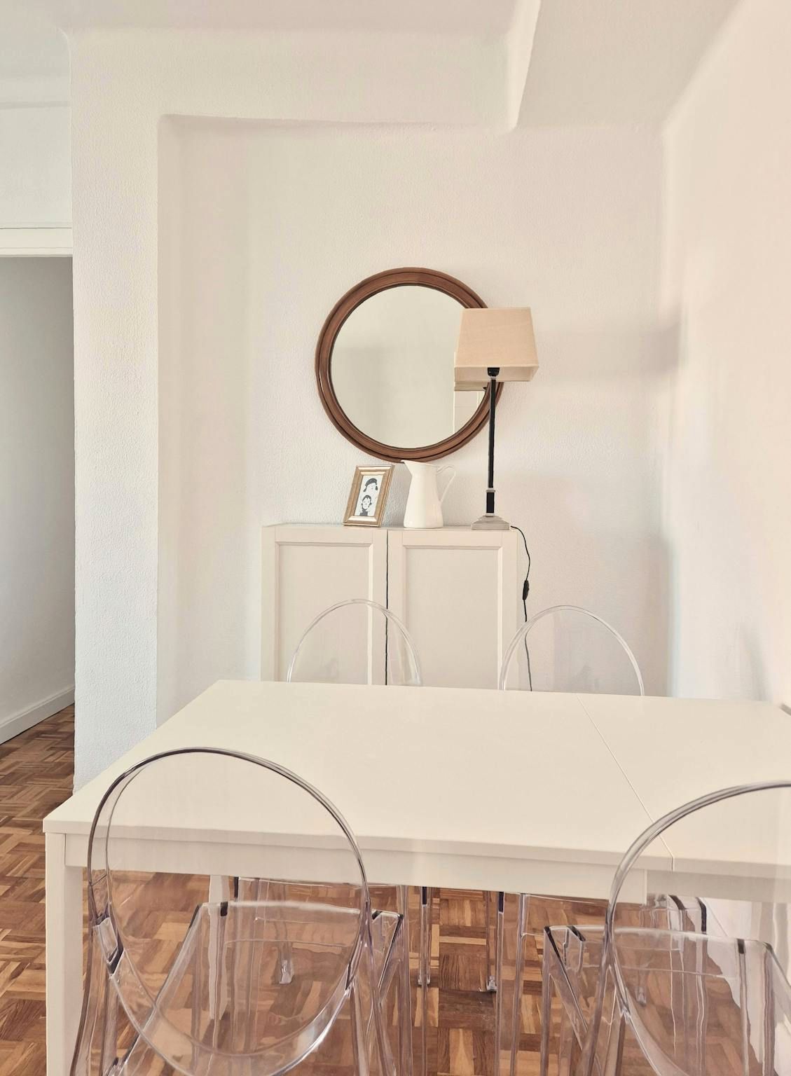 Dining room of Flat to rent in  Madrid Capital  with Air Conditioner, Heating and Furnished