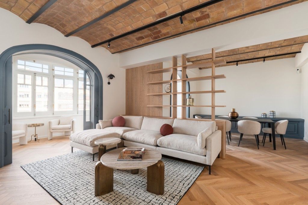 Sala d'estar de Apartament en venda en  Barcelona Capital amb Aire condicionat, Calefacció i Parquet