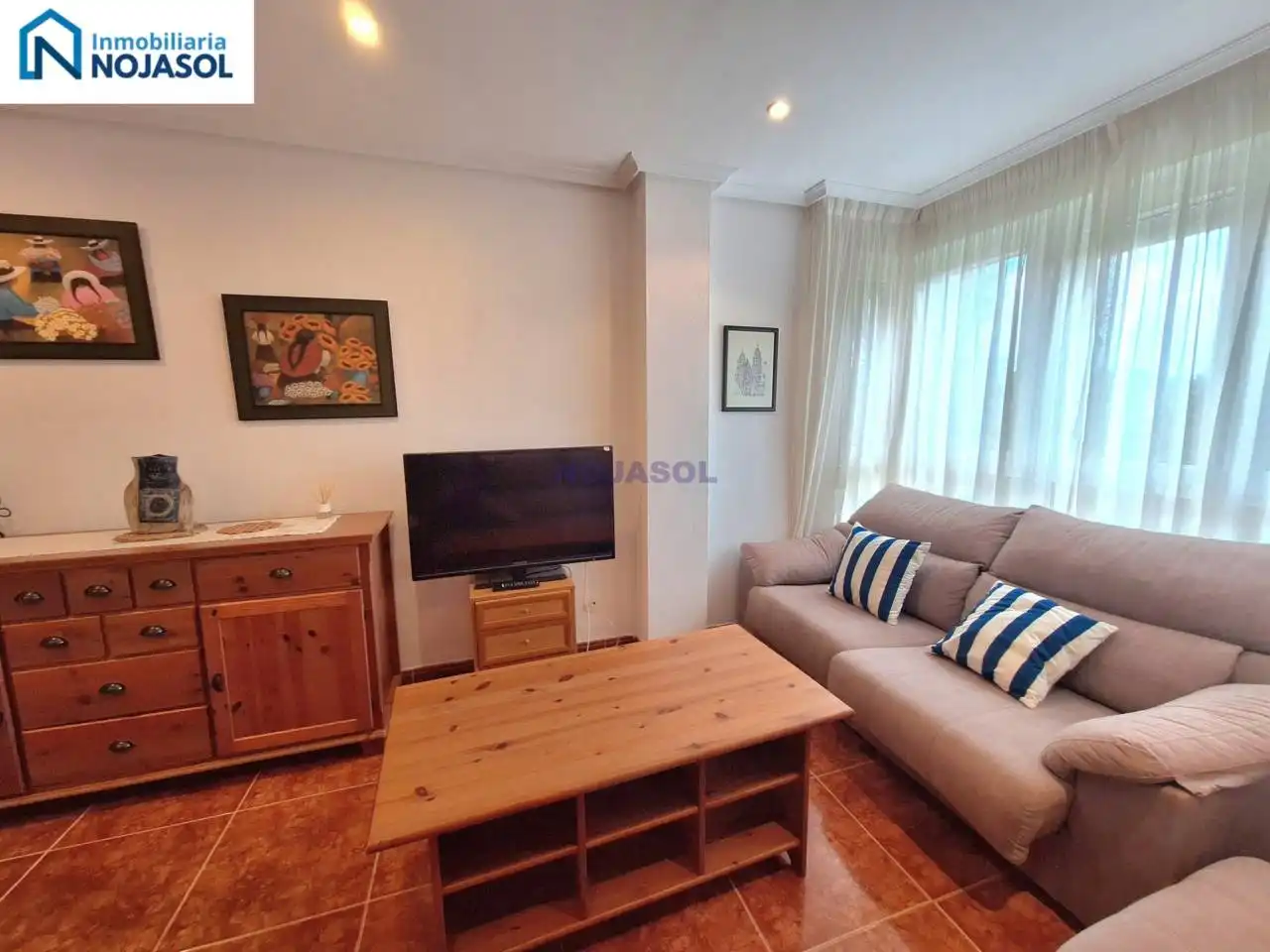 Wohnzimmer von Wohnung zur Miete in Noja mit Heizung, Privatgarten und Terrasse
