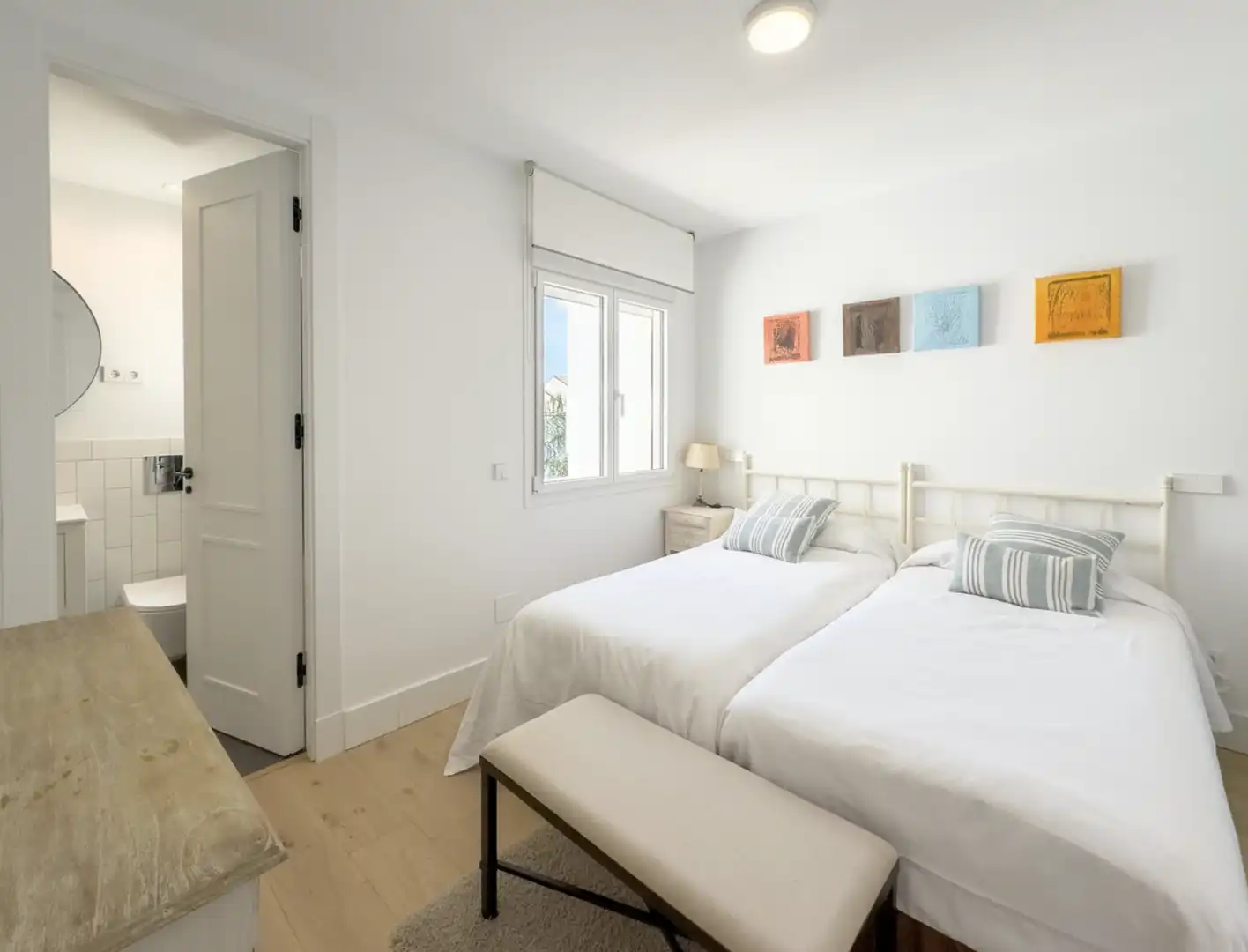 Schlafzimmer von Maisonette zum Verkauf in Marbella mit Klimaanlage, Heizung und Parkett
