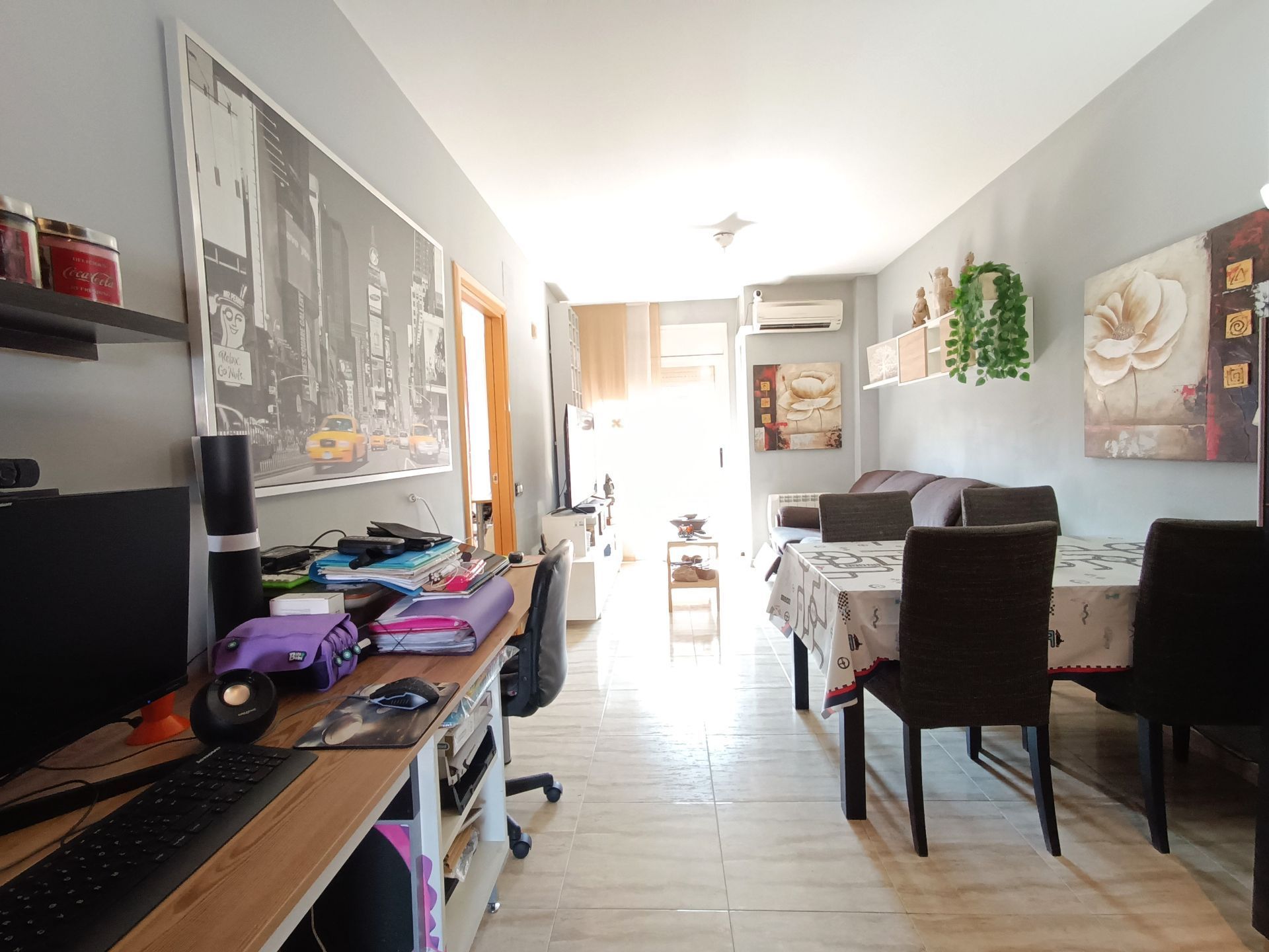 Living room of Flat for sale in Sant Adrià de Besòs  with Air Conditioner, Heating and Terrace