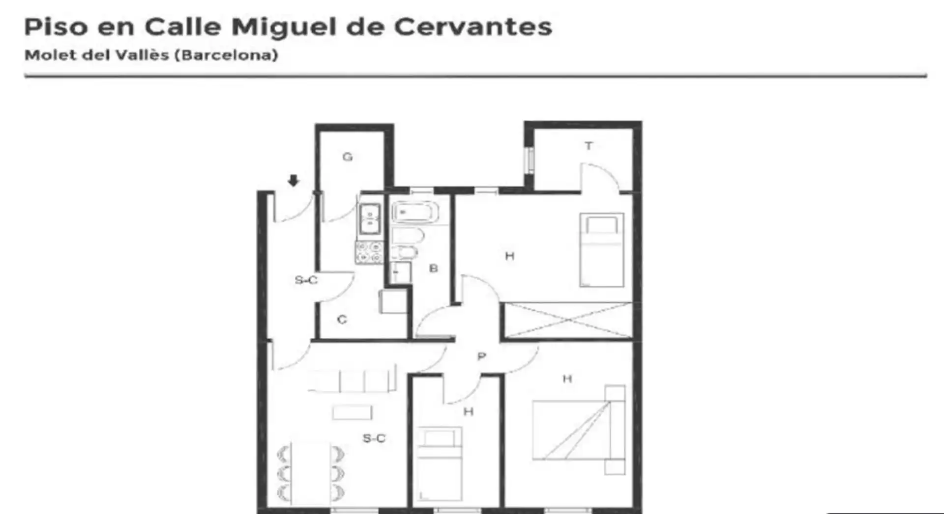 Flat with lift for sale in MIGUEL DE CERVANTES, imagen 2