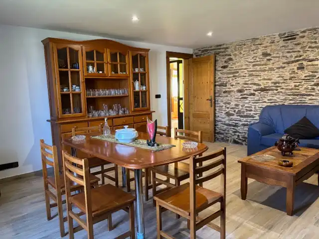 Menjador de Casa o xalet de lloguer en Valdoviño amb Moblat, Forn i Rentadora