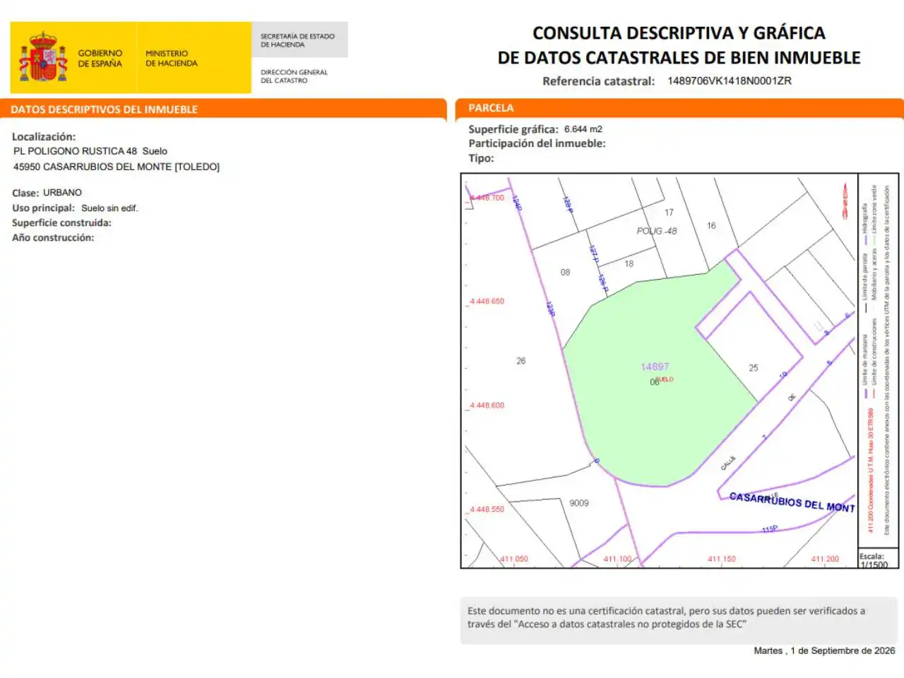 Terreno residencial en venta en Poligono Rústica 48, imagen 4