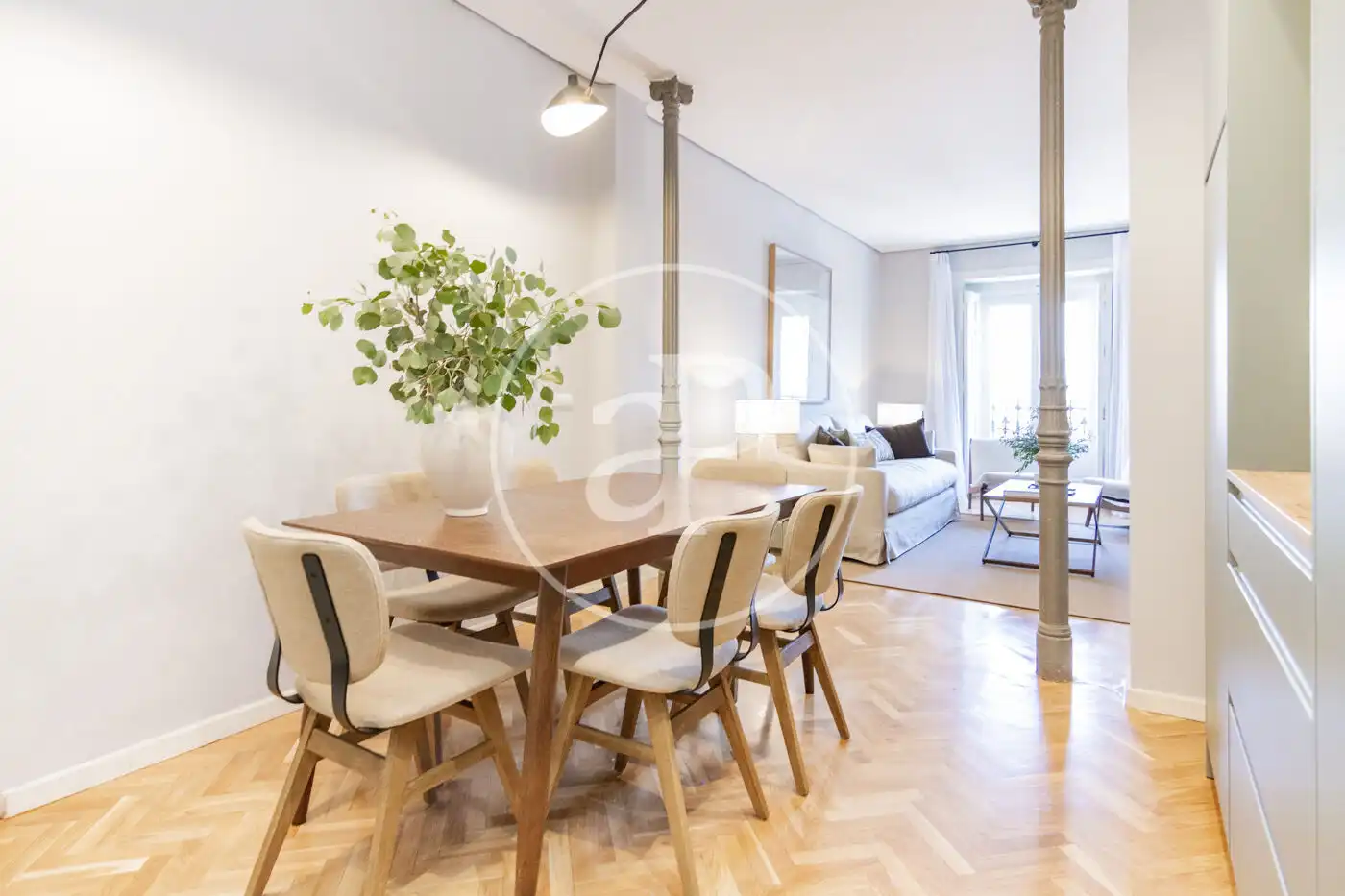 Dining room of Flat for rent in Madrid  with Air Conditioner, Heating and Furnished