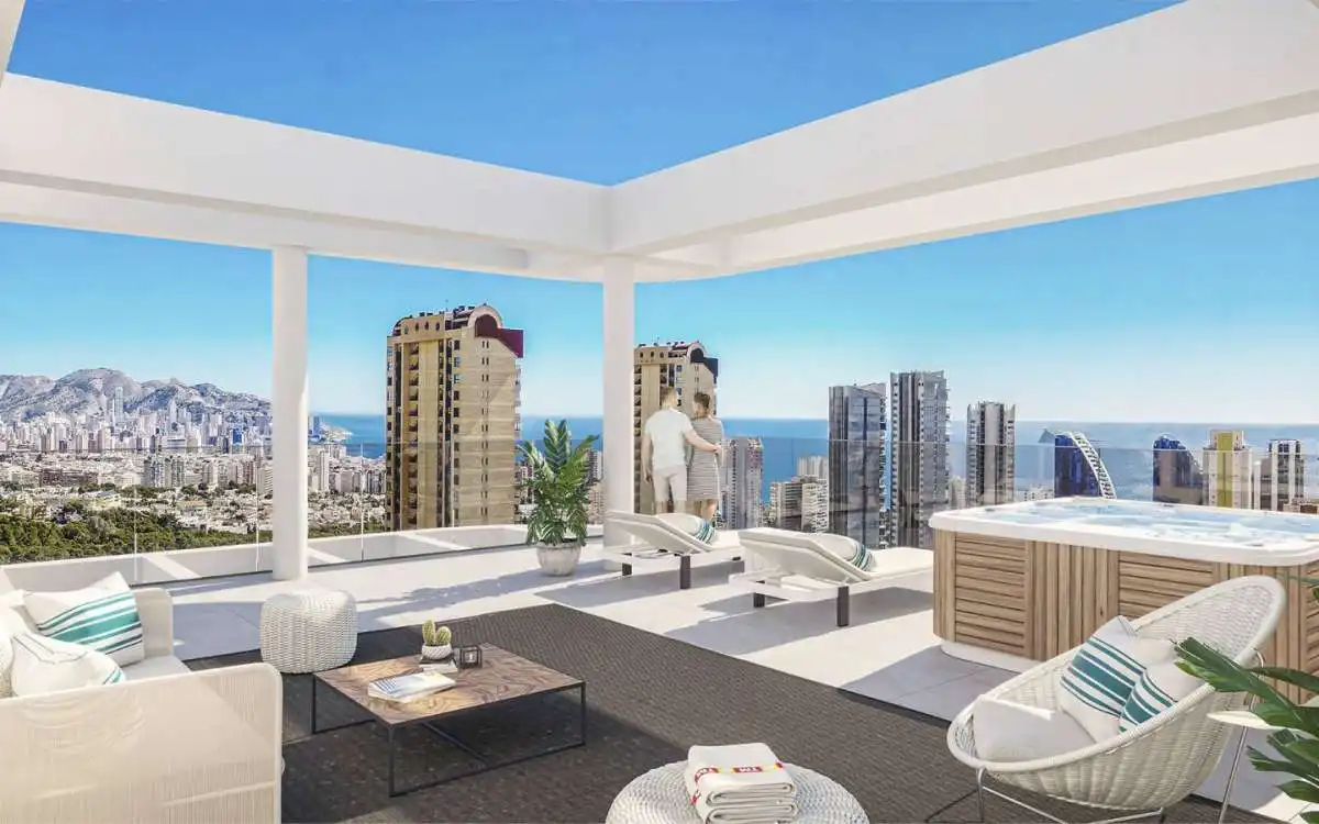 Terrasse von Wohnung zum Verkauf in Benidorm mit Terrasse und Gemeinschaftspool