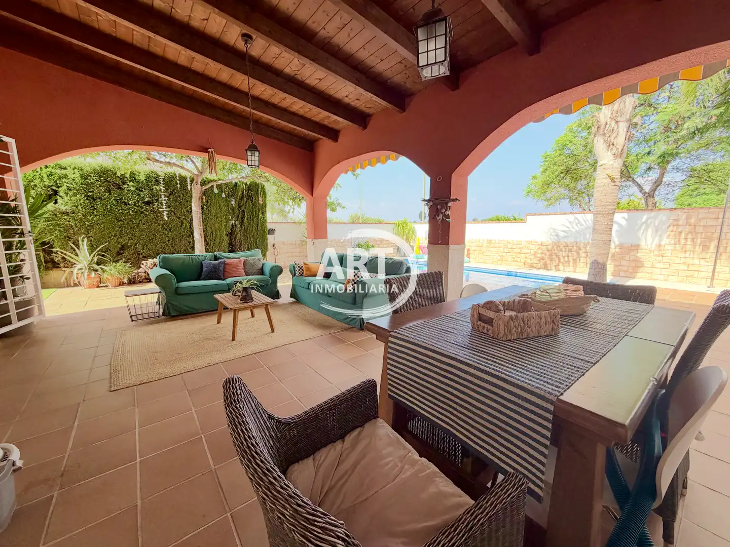 Jardí de Casa adosada en venda en La Pobla de Vallbona amb Aire condicionat, Calefacció i Jardí privat
