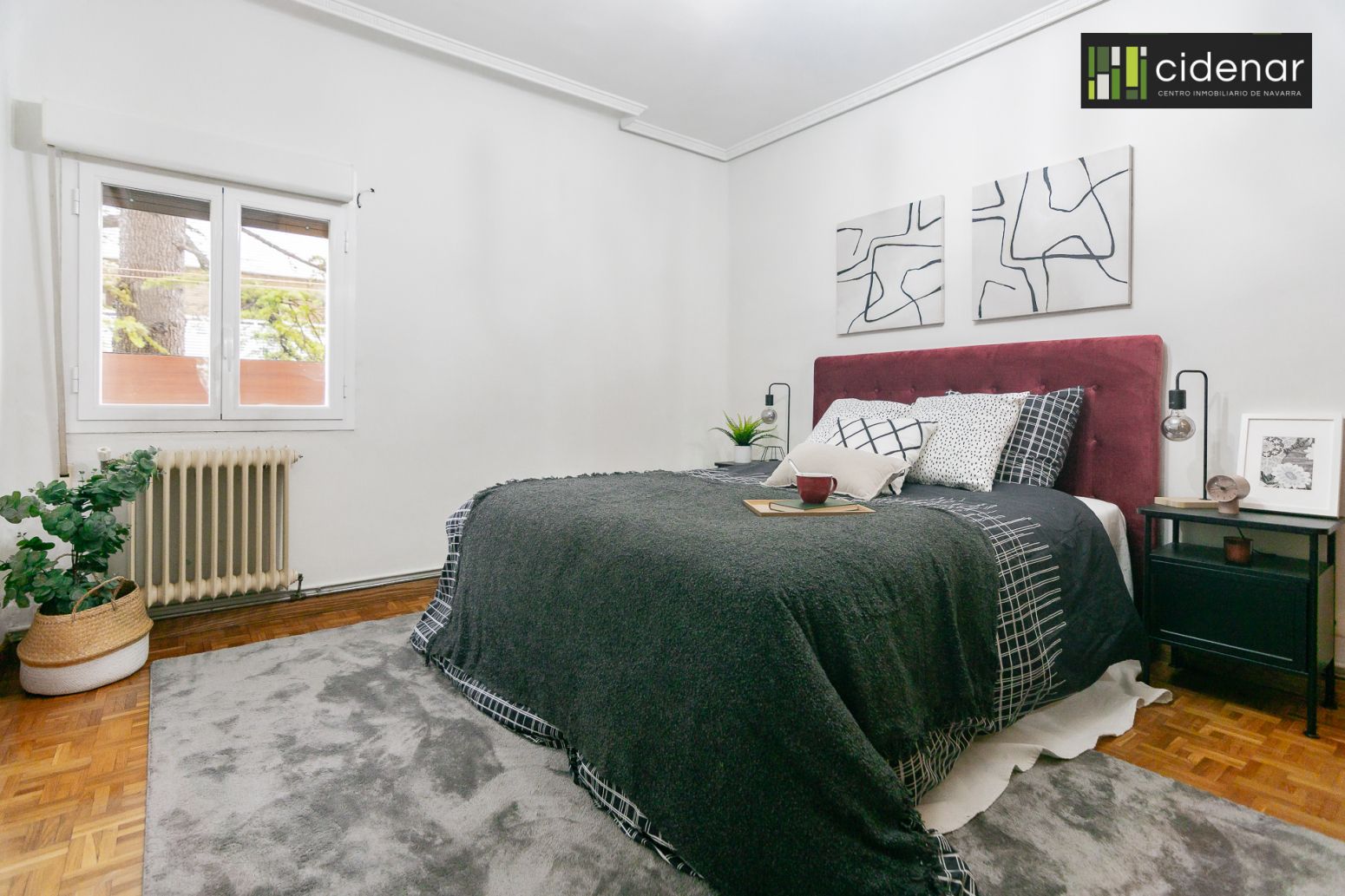 Bedroom of Flat for sale in  Pamplona / Iruña  with Heating, Parquet flooring and Storage room