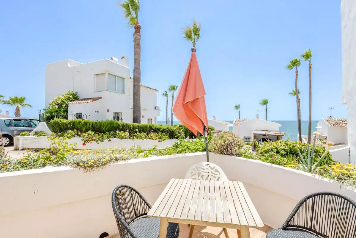 Terrassa de Casa adosada en venda en Mijas amb Aire condicionat, Calefacció i Jardí privat