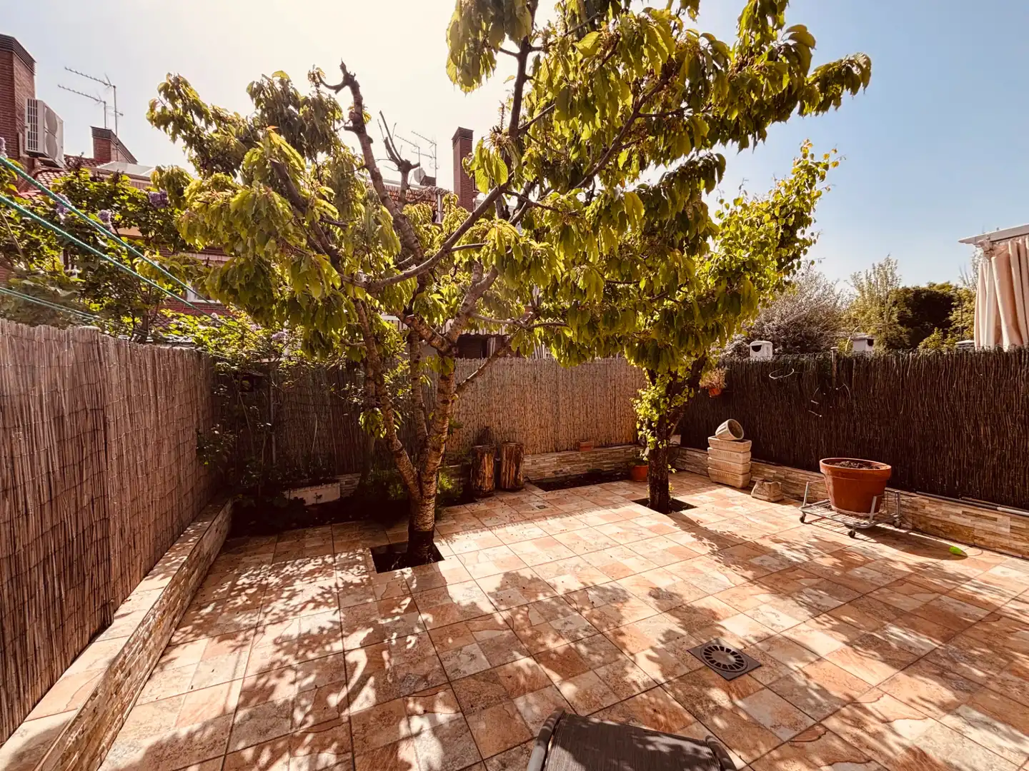 Terraza de Casa adosada en venta en Getafe con Aire acondicionado, Calefacción y Jardín privado