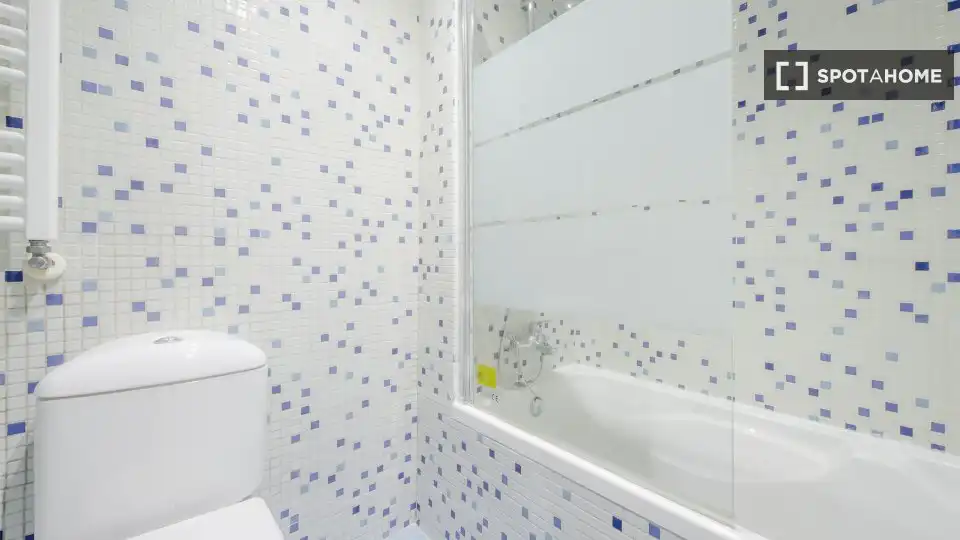 Bathroom of Flat for rent in Madrid  with Air Conditioner, Heating and Furnished