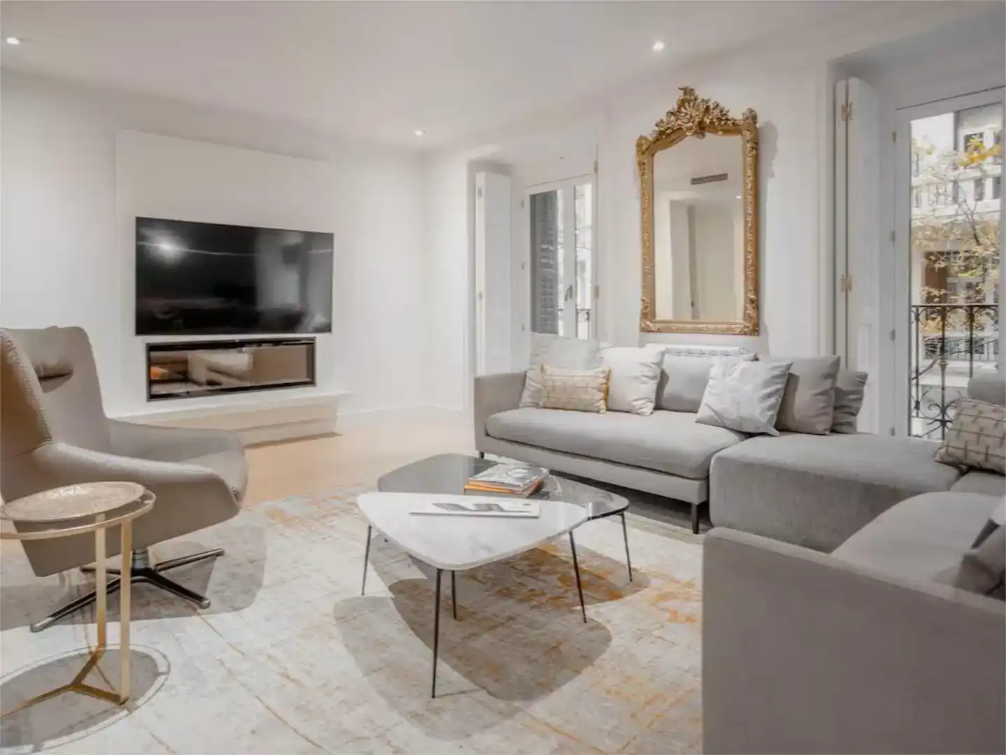 Living room of Flat for sale in  Barcelona Capital  with Air Conditioner and Balcony