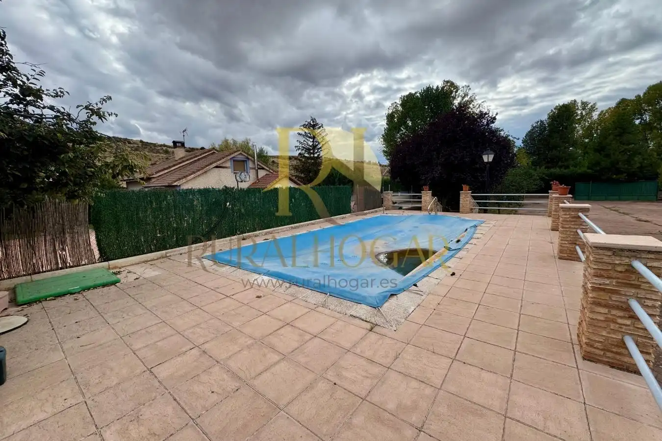 Swimming pool of Houses for sale in Molina de Aragón  with Private garden, Parquet flooring and Storage room