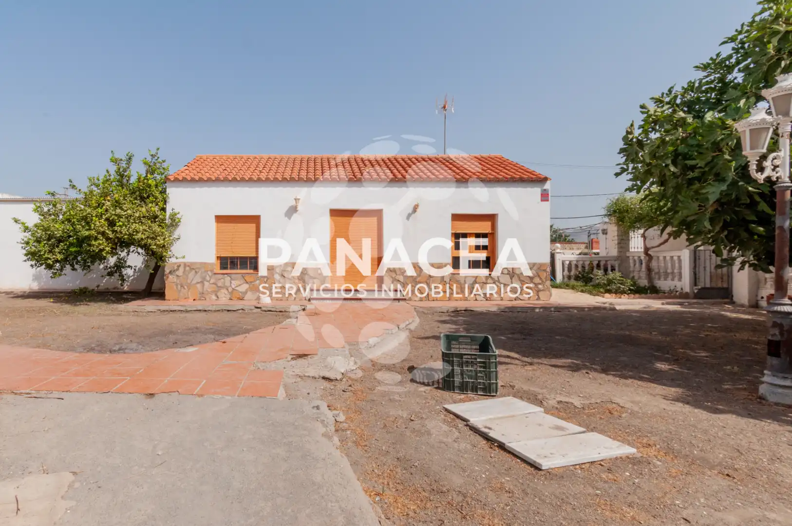 Vista exterior de Casa o xalet en venda en Pechina amb Jardí privat, Piscina i Moblat