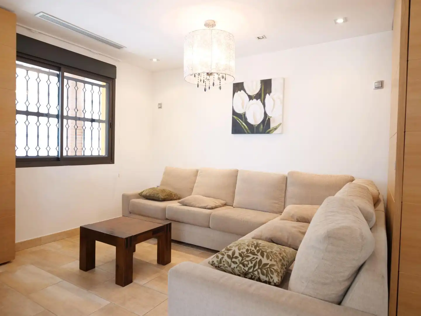 Sala de estar de Apartamento en venta en Guardamar del Segura con Aire acondicionado, Jardín privado y Terraza