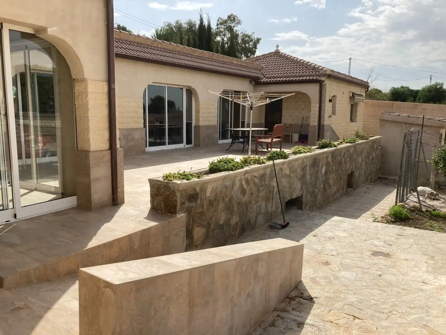 Terraza de Finca rústica en venta en Aspe con Aire acondicionado, Calefacción y Jardín privado