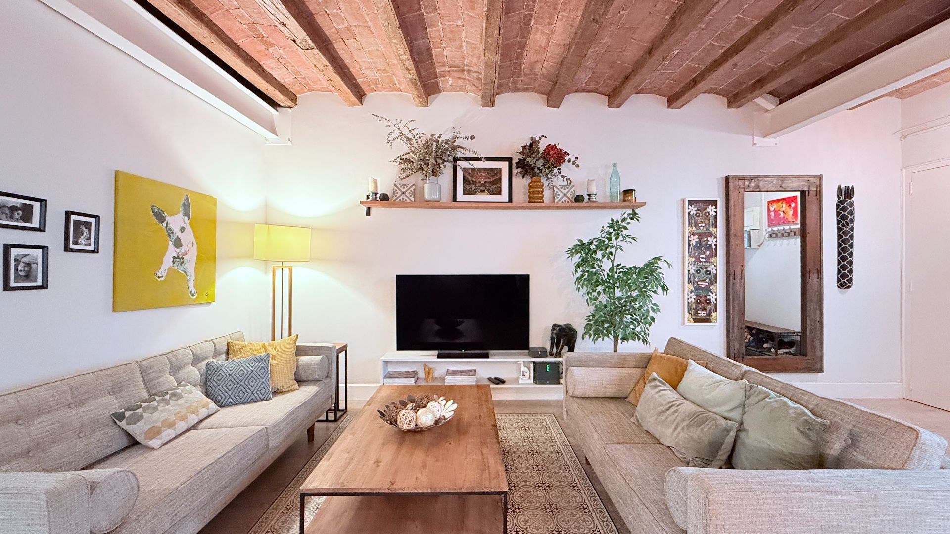 Living room of Flat for sale in  Barcelona Capital  with Air Conditioner and Heating