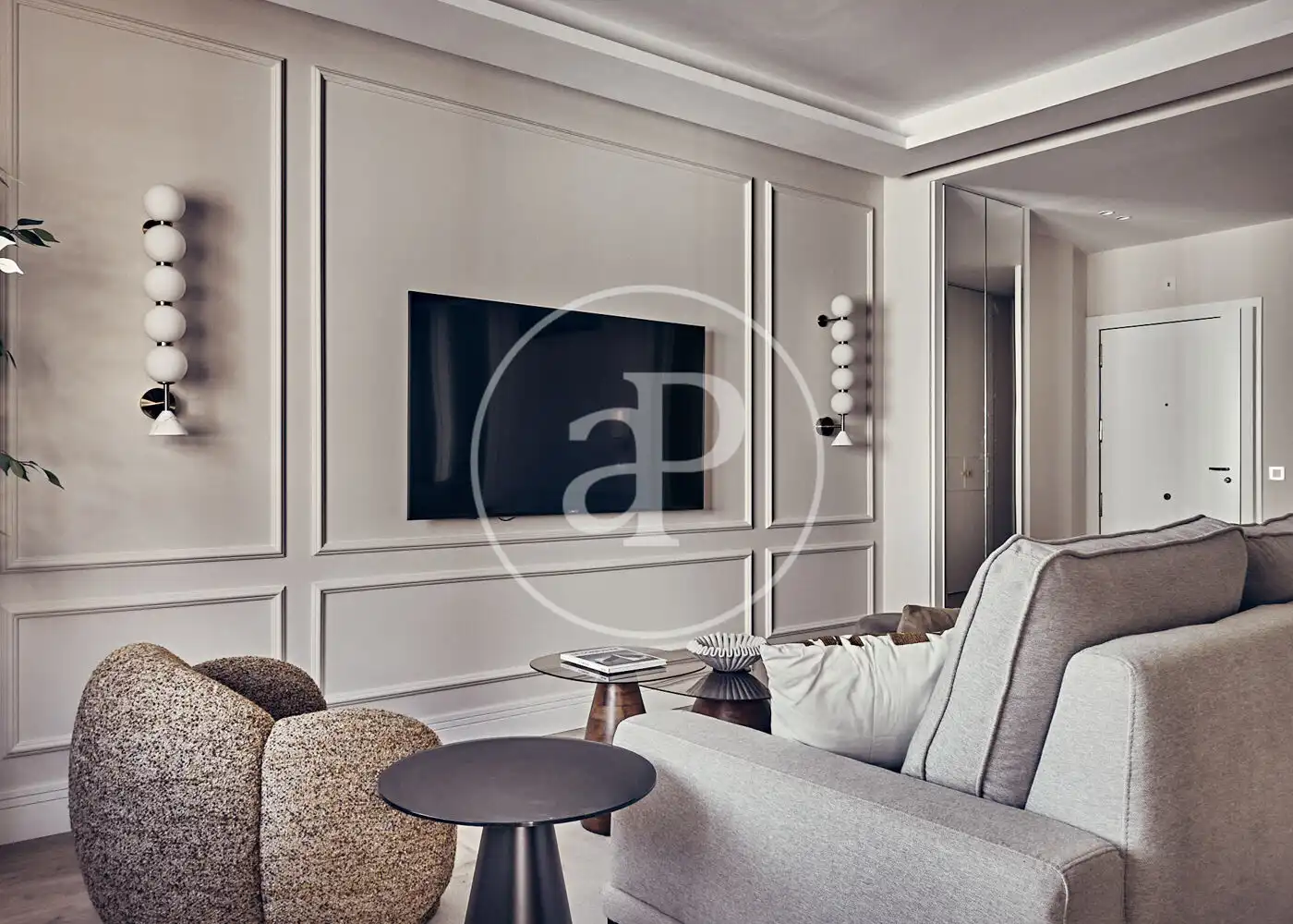 Wohnzimmer von Wohnung zum Verkauf in Madrid mit Klimaanlage, Heizung und Terrasse