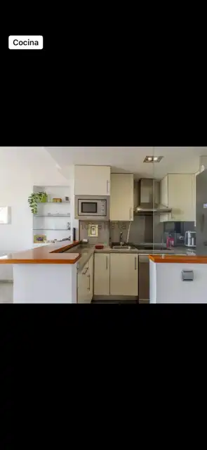 Cocina de Dúplex de alquiler en Málaga con Aire acondicionado, Horno y Lavadora