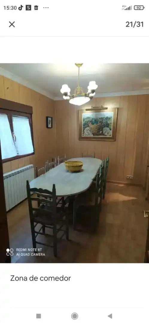Menjador de Casa adosada en venda en Medinaceli amb Jardí privat, Moblat i Forn