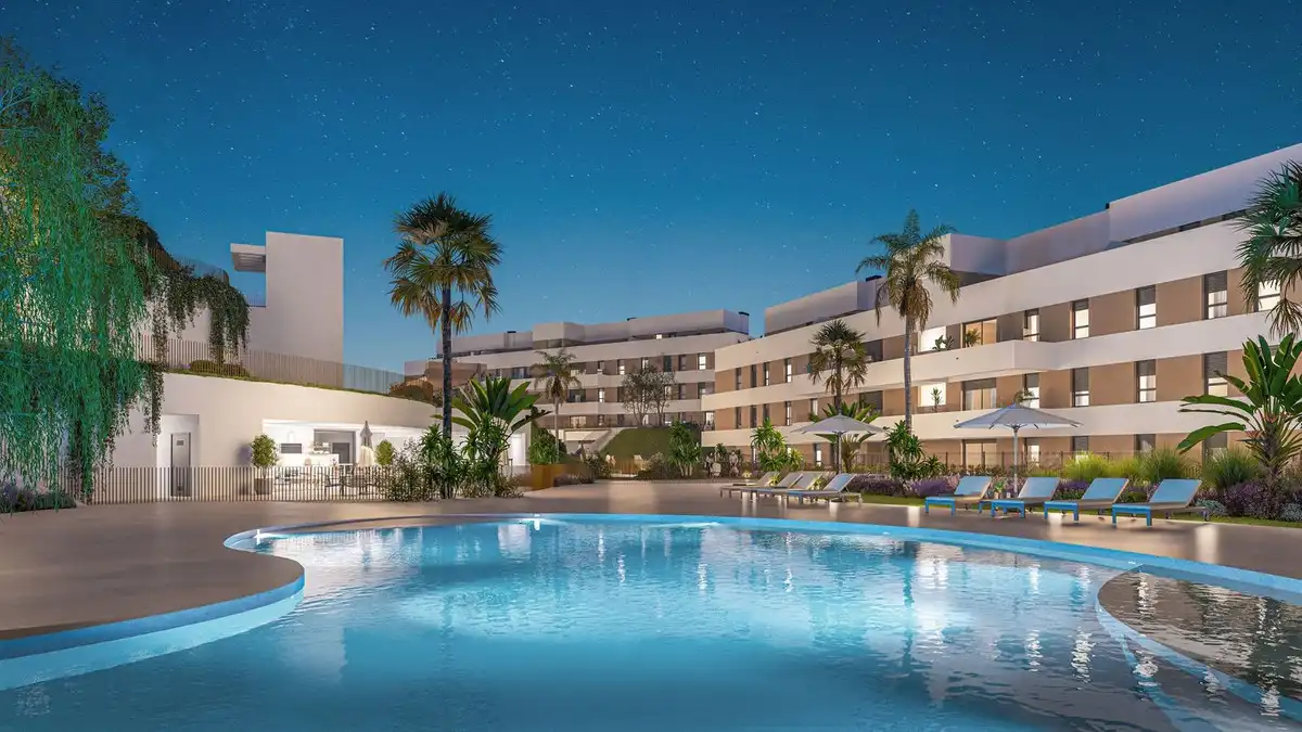 Piscina de Apartamento en venta en Mijas con Aire acondicionado, Terraza y Trastero