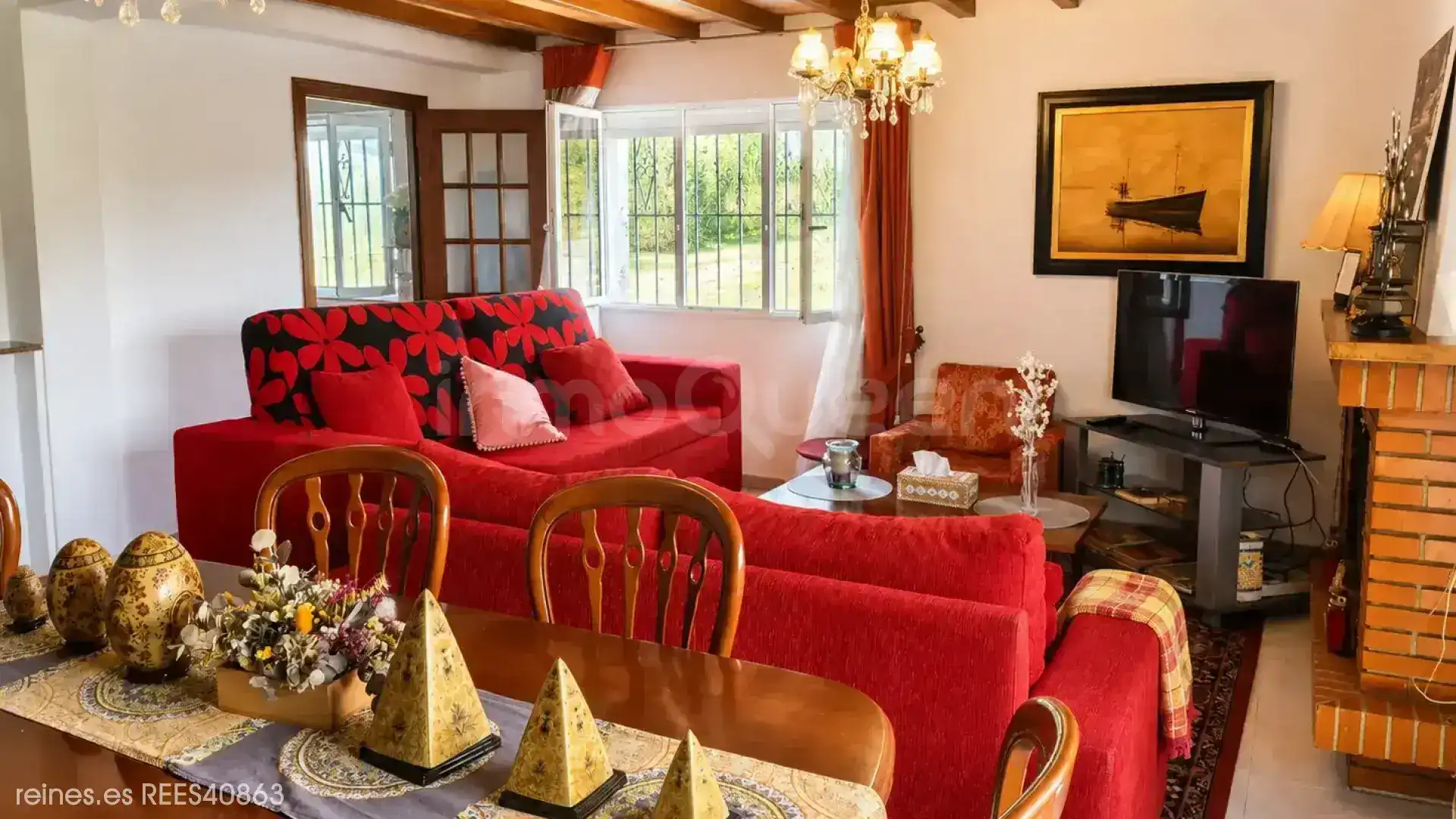 Living room of Houses for sale in Trabada  with Air Conditioner, Heating and Private garden