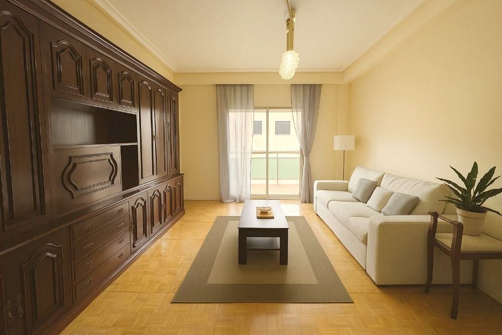 Living room of Flat for sale in  Madrid Capital  with Air Conditioner, Heating and Parquet flooring