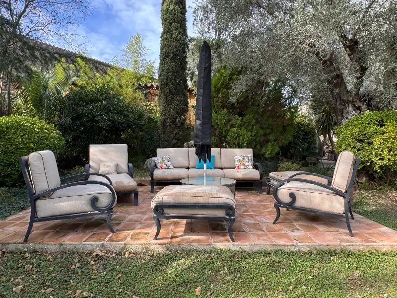 Terraza de Finca rústica en venta en Ullastret con Aire acondicionado, Calefacción y Jardín privado