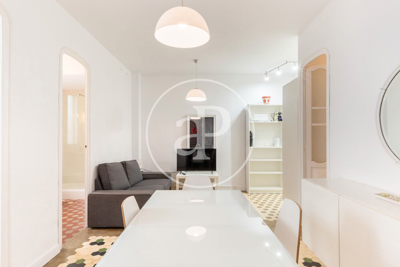 Sala d'estar de Pis de lloguer en  Valencia Capital amb Aire condicionat, Calefacció i Moblat