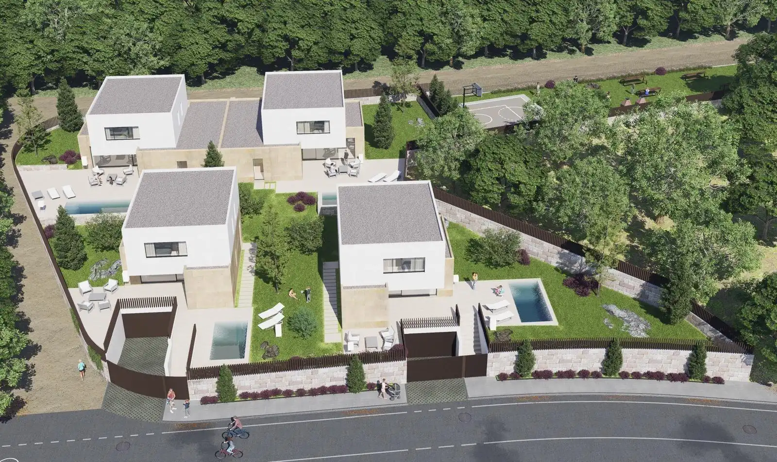 Vista exterior de Casa o chalet en venta en Vigo  con Calefacción, Jardín privado y Piscina