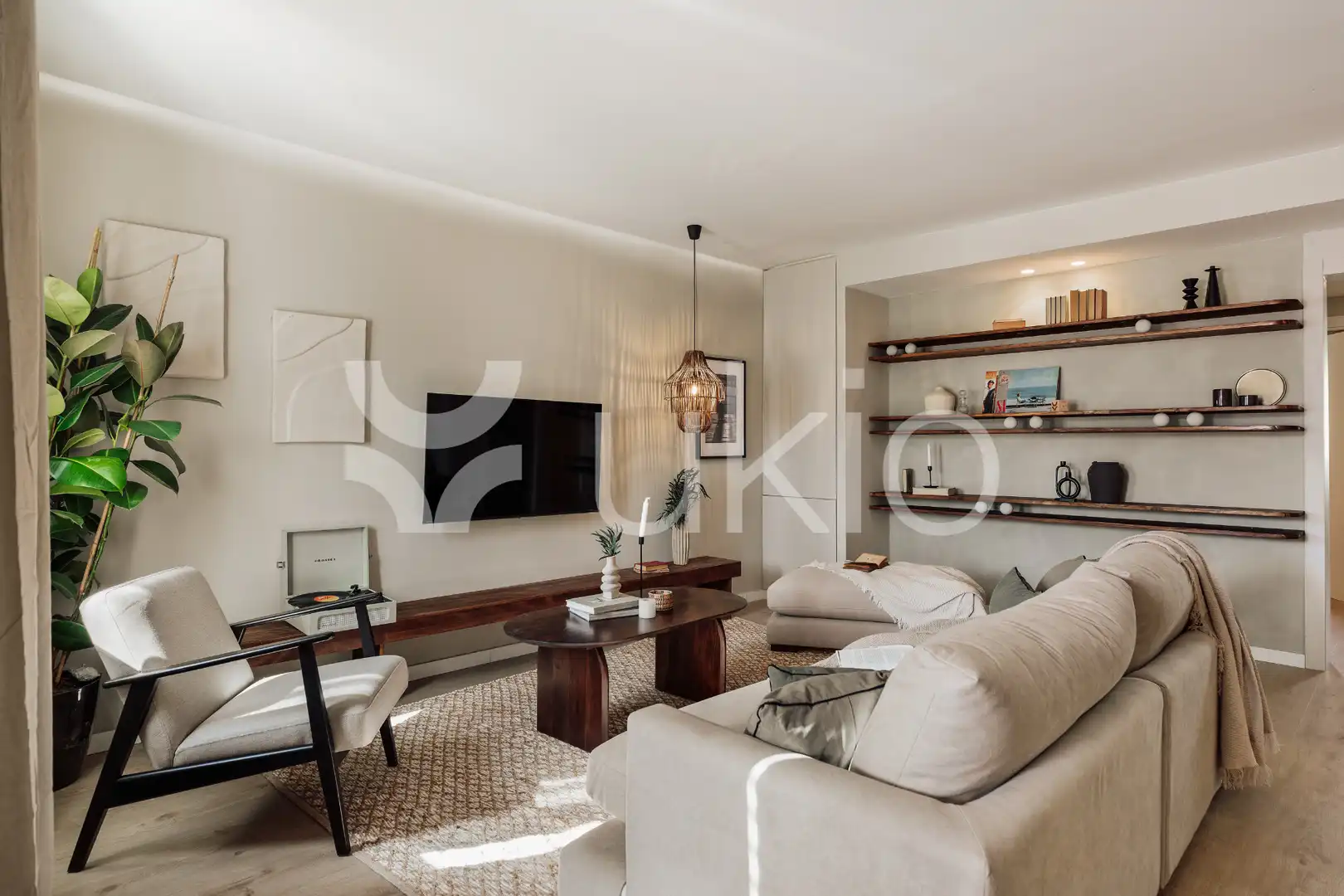 Living room of Apartments for rent in Barcelona  with Air Conditioner, Heating and Terrace