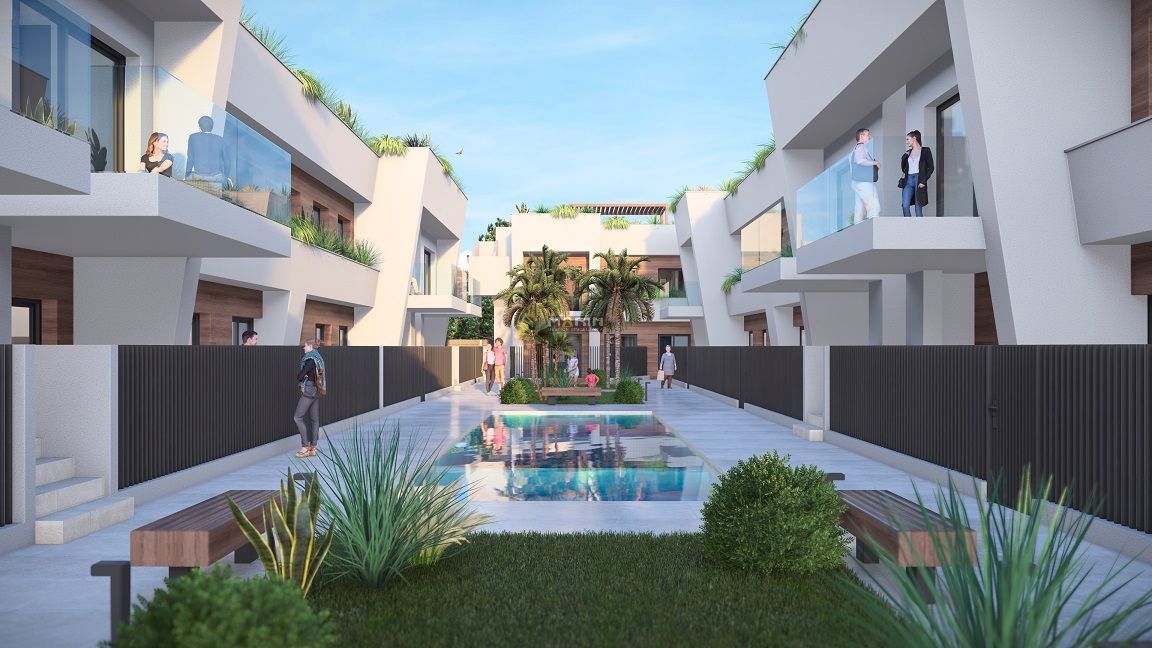 Piscina de Planta baixa en venda en Torre-Pacheco amb Aire condicionat, Jardí privat i Terrassa