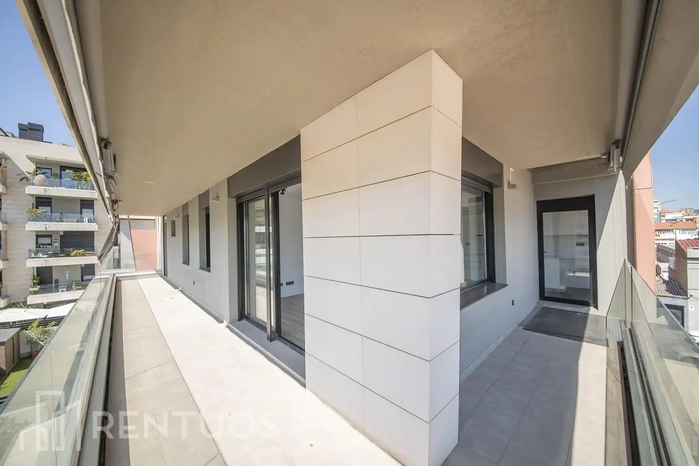 Terrace of Flat for rent in Badalona  with Air Conditioner, Heating and Parquet flooring