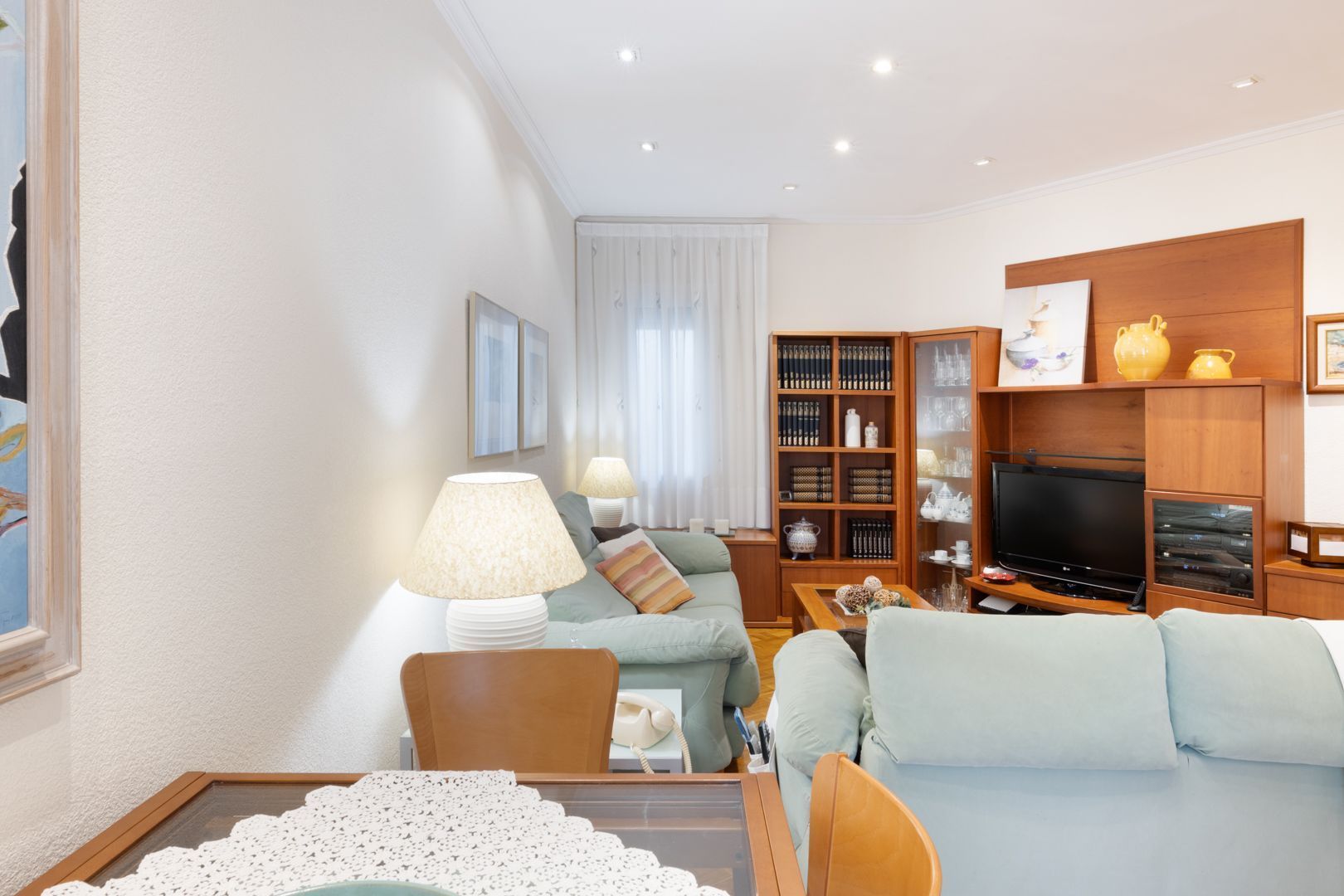 Sala d'estar de Pis en venda en  Barcelona Capital amb Calefacció i Terrassa