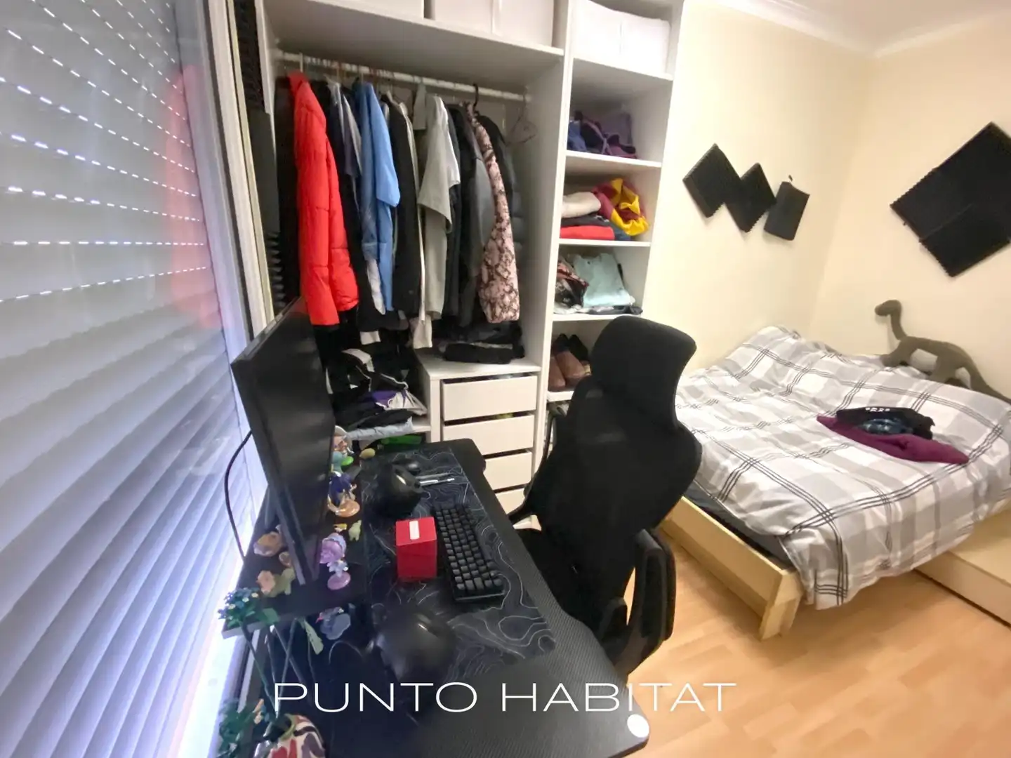 Schlafzimmer von Wohnung zum Verkauf in Barcelona mit Klimaanlage, Parkett und Terrasse
