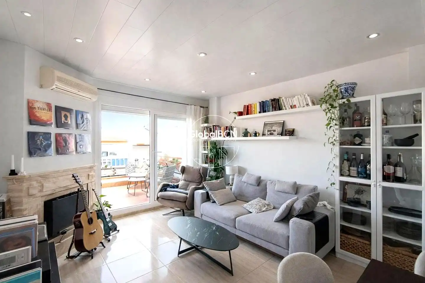 Sala de estar de Ático en venta en  Barcelona Capital con Aire acondicionado y Calefacción