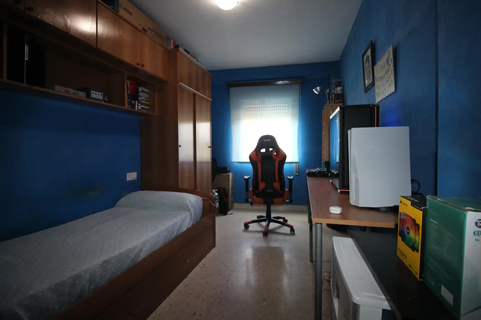 Schlafzimmer von Wohnung zum Verkauf in Montijo mit Klimaanlage, Heizung und Parkett
