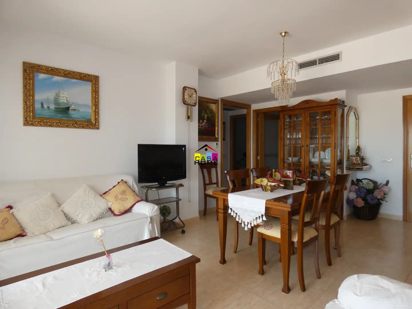 Sala d'estar de Apartament en venda en Benicasim / Benicàssim amb Aire condicionat, Terrassa i Traster