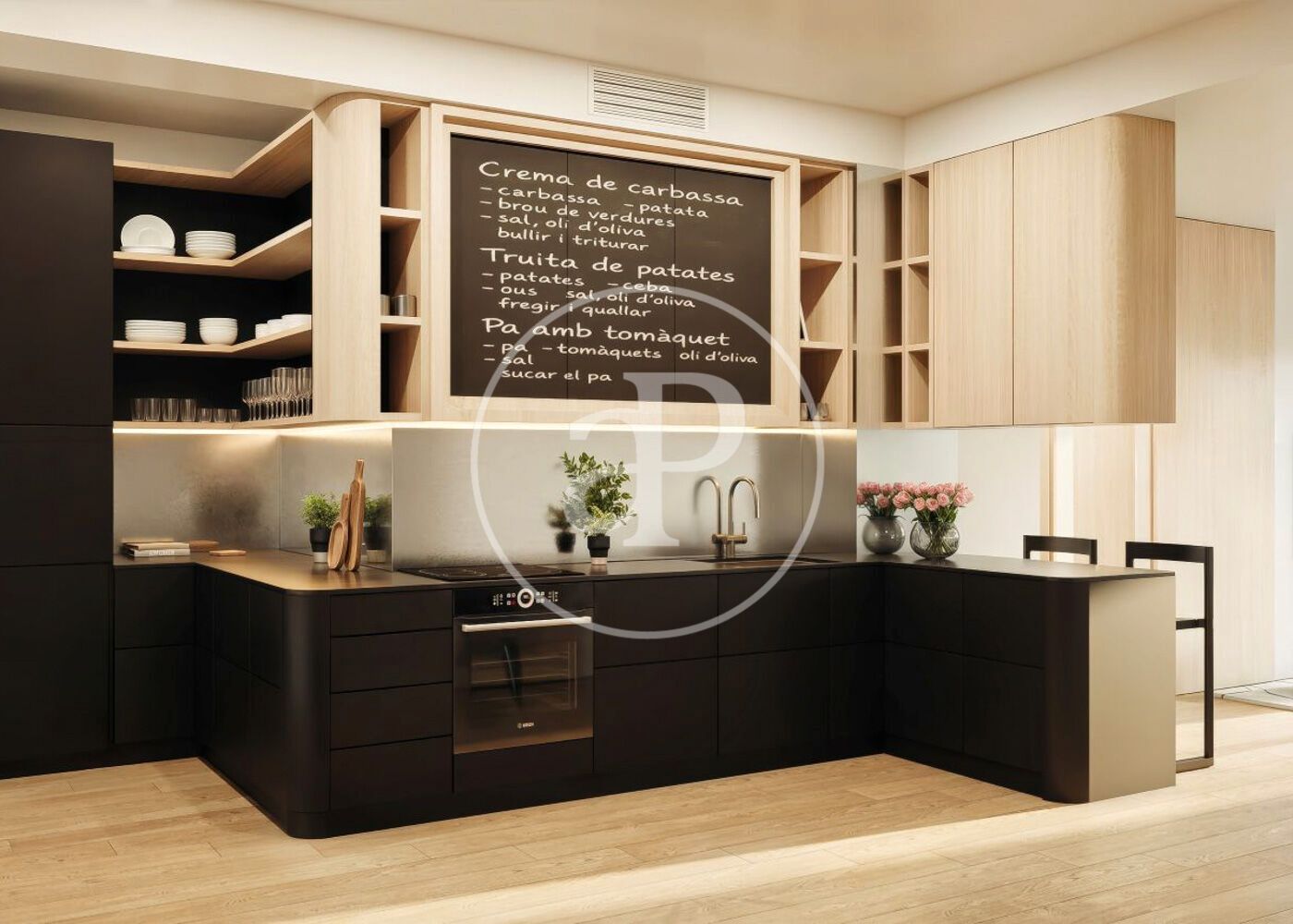 Kitchen of Flat for sale in  Barcelona Capital  with Air Conditioner and Heating