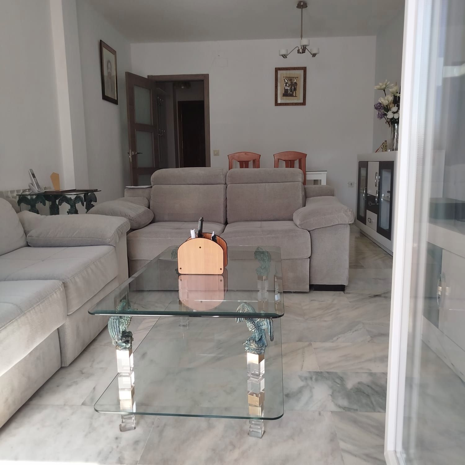Sala d'estar de Pis en venda en Badajoz Capital amb Jardí privat i Terrassa