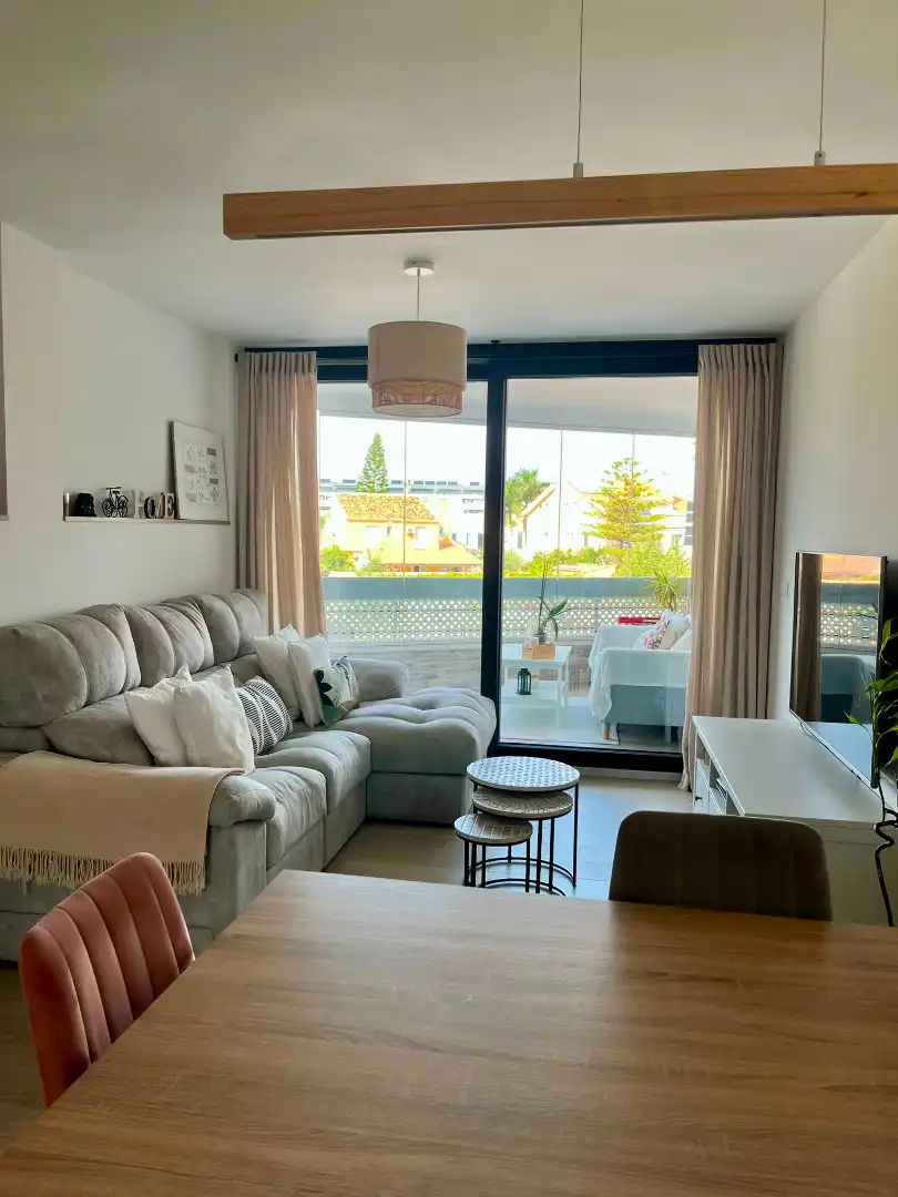 Living room of Flat for sale in Torremolinos  with Air Conditioner, Terrace and Furnished