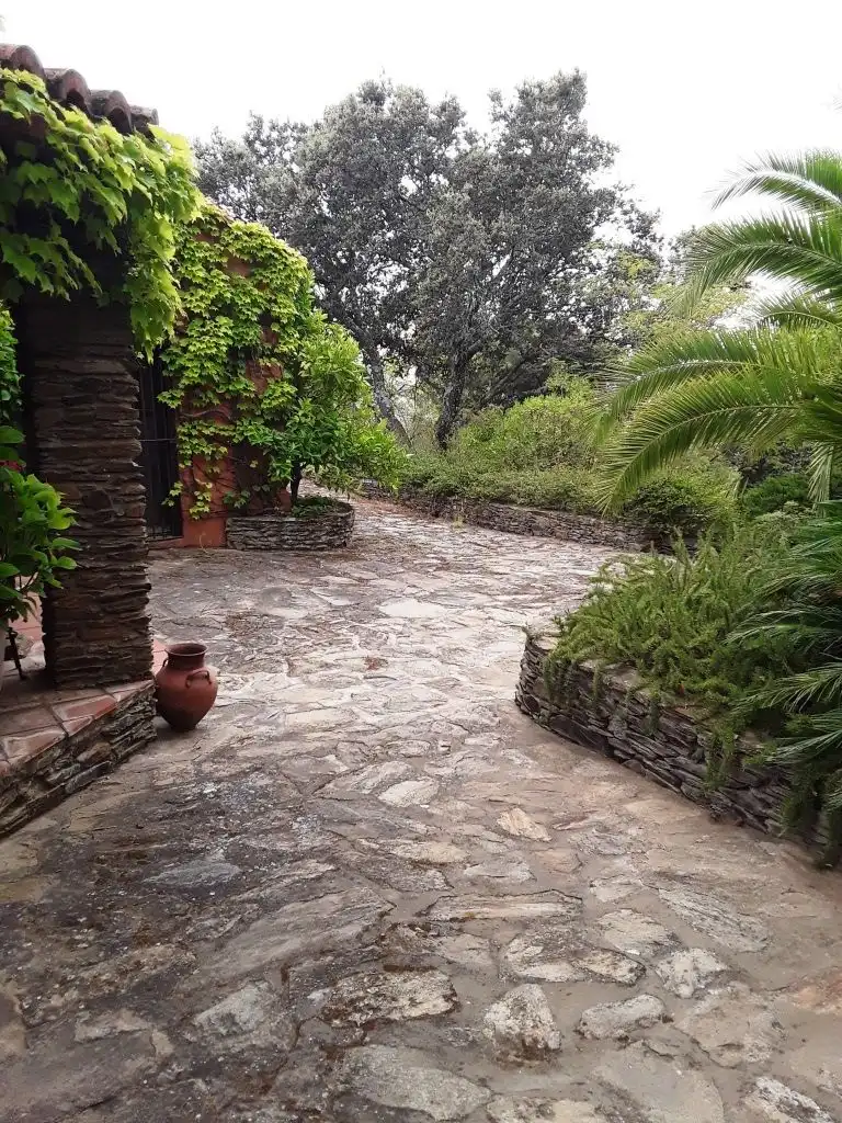Terraza de Finca rústica en venta en Trujillo con Aire acondicionado, Calefacción y Jardín privado