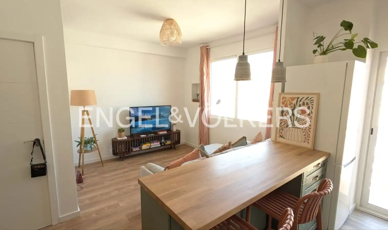 Wohnzimmer von Wohnung zur Miete in Valencia mit Klimaanlage, Heizung und Parkett
