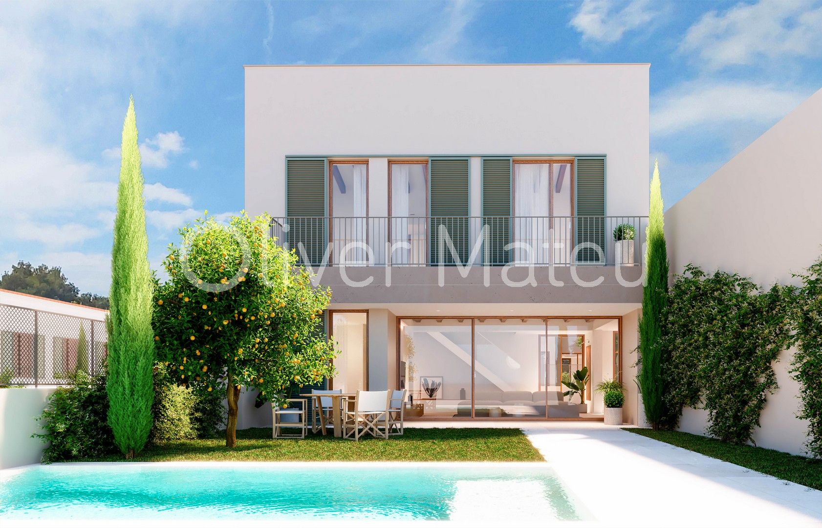 Exterior view of Single-family semi-detached for sale in  Palma de Mallorca  with Air Conditioner, Private garden and Terrace