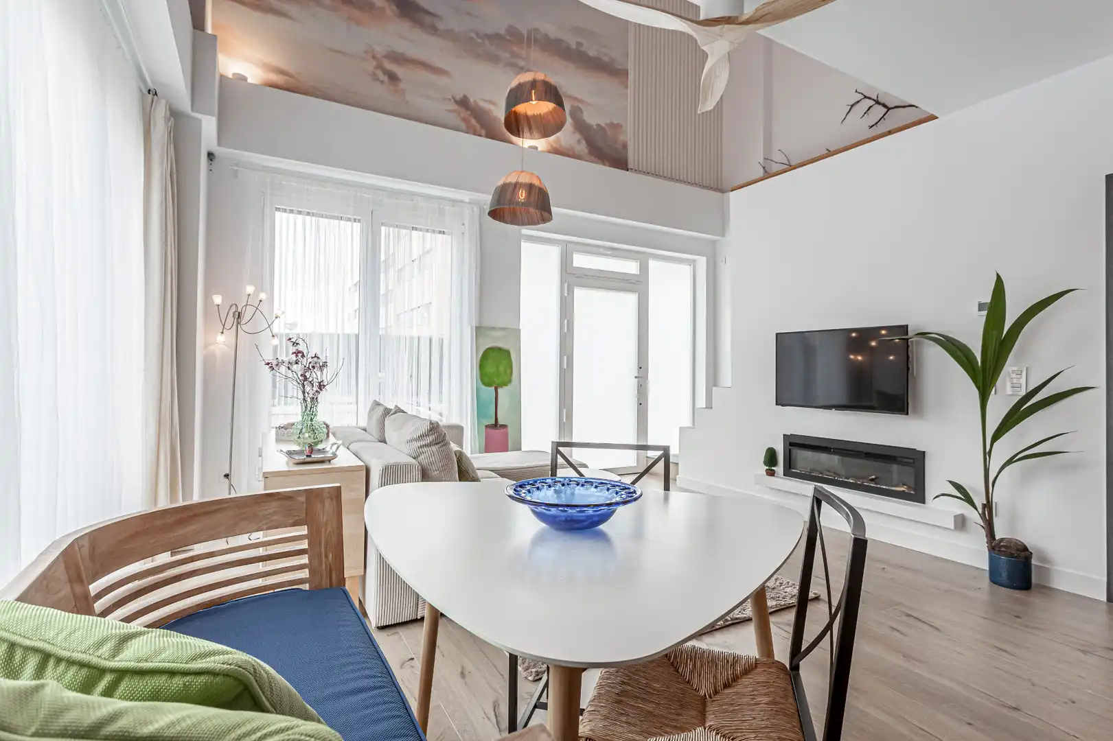 Living room of Flat for rent in Madrid  with Air Conditioner, Heating and Parquet flooring