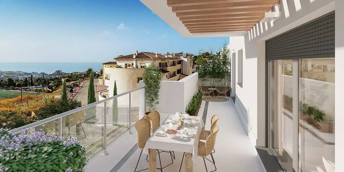 Terrasse von Wohnung zum Verkauf in Benalmádena mit Klimaanlage, Heizung und Terrasse