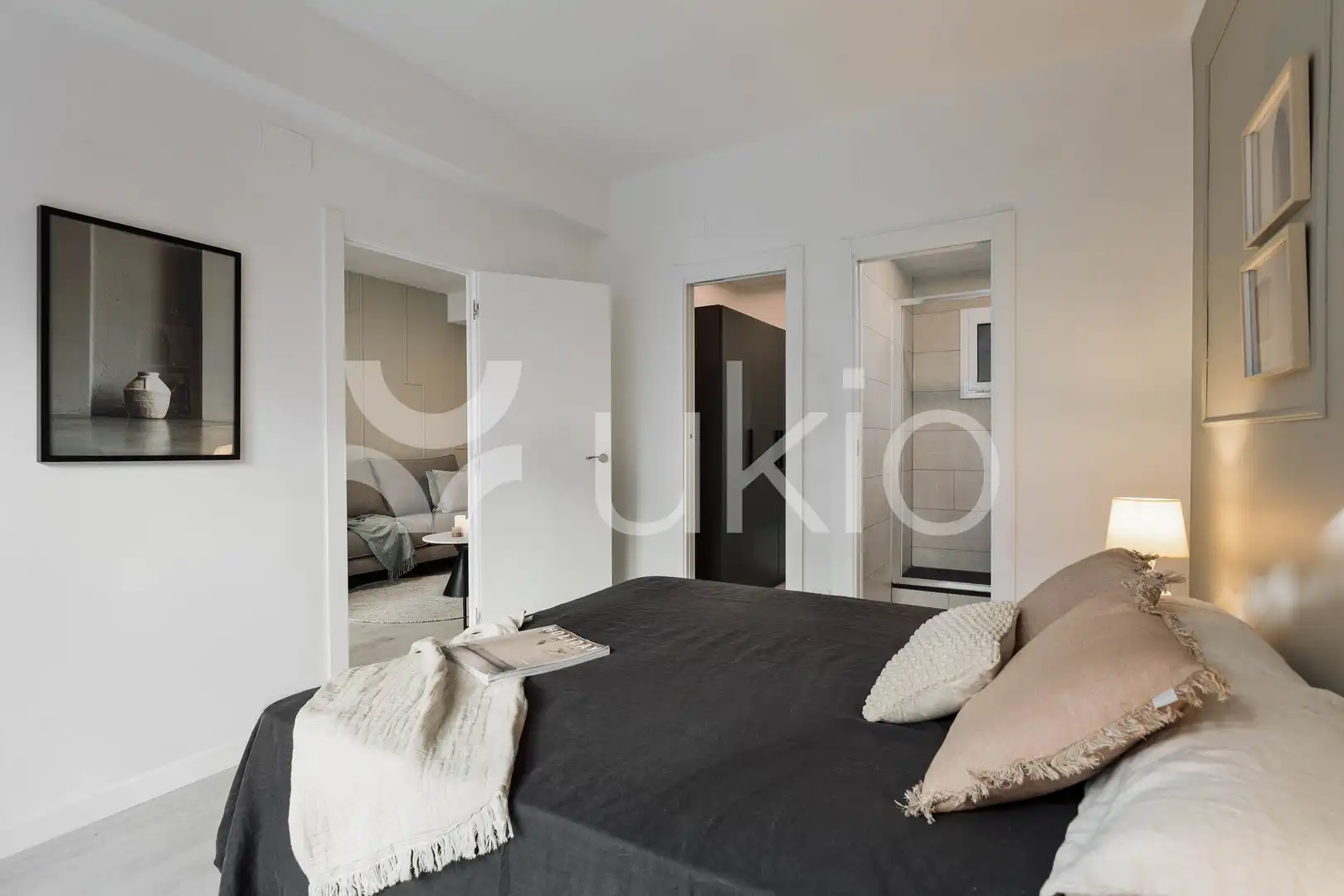 Habitación de Apartamento de alquiler en Barcelona con Aire acondicionado, Calefacción y Amueblado