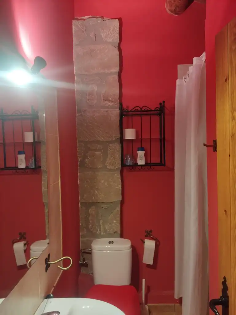 Baño de Finca rústica en venta en Valdeltormo con Calefacción, Jardín privado y Terraza
