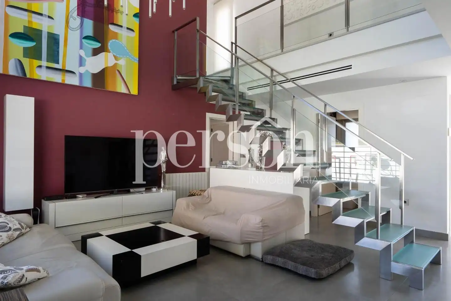 Sala de estar de Casa o chalet en venta en La Pobla de Vallbona con Aire acondicionado, Calefacción y Jardín privado