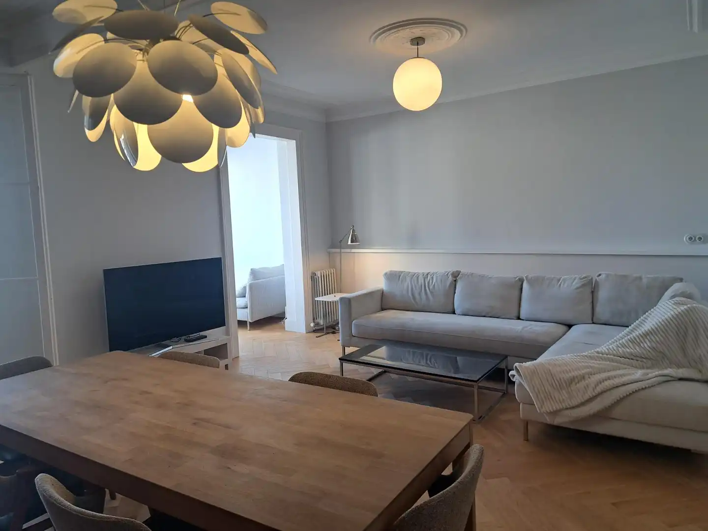 Sala d'estar de Pis en venda en Barcelona amb Aire condicionat, Calefacció i Parquet